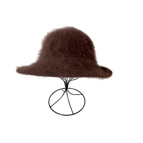 San Diego Hat Co Brown Fuzzy Angora Blend Bucket Hat Women Winter Wardrobe - Picture 2 of 9